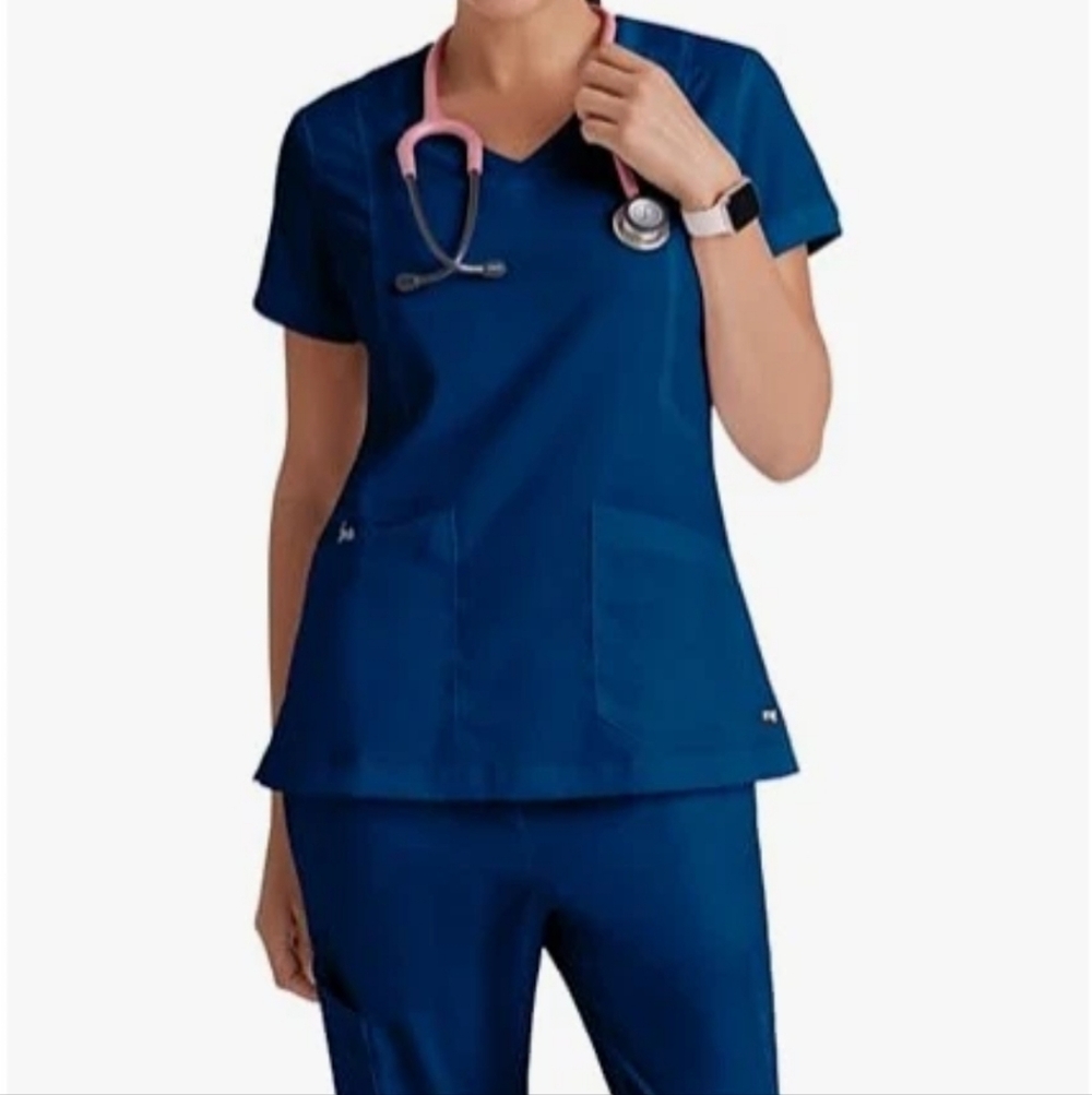 Grey's Anatomy Scrub Set In Ceil Blue Both Top & Bottoms are Size small